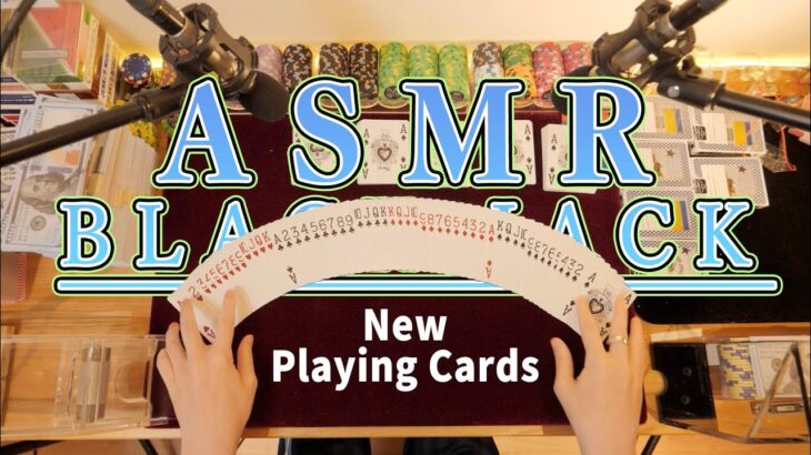 ASMR 睡眠導入 熟睡できるカジノゲーム遊び トランプとポーカーチップの気持ちいい音 Comfort Relax Blackjack Role-play 30分