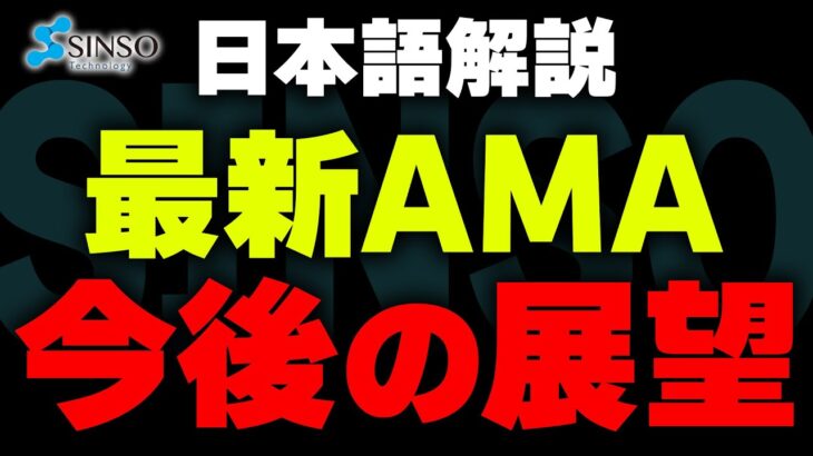 【SINSO(シンソー)】AMA最新情報❗️今後の展開と期待値判明!!【仮想通貨】【ビットコイン】