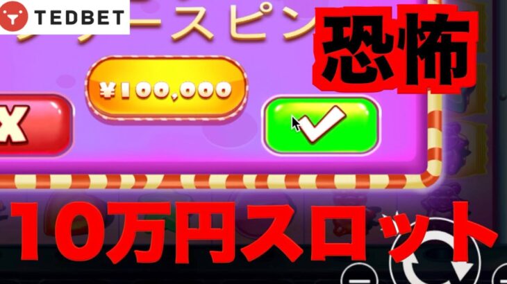 【オンラインカジノ】恐怖の10万円スロットに挑戦〜テッドベット〜